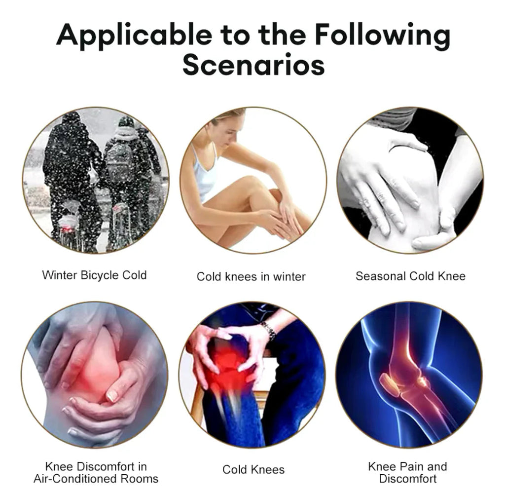 Knee Warmer Woolen Blend Thermal Leg Warmers (1 Pair) - Unisex Elastic Knee Pads for Men & Women